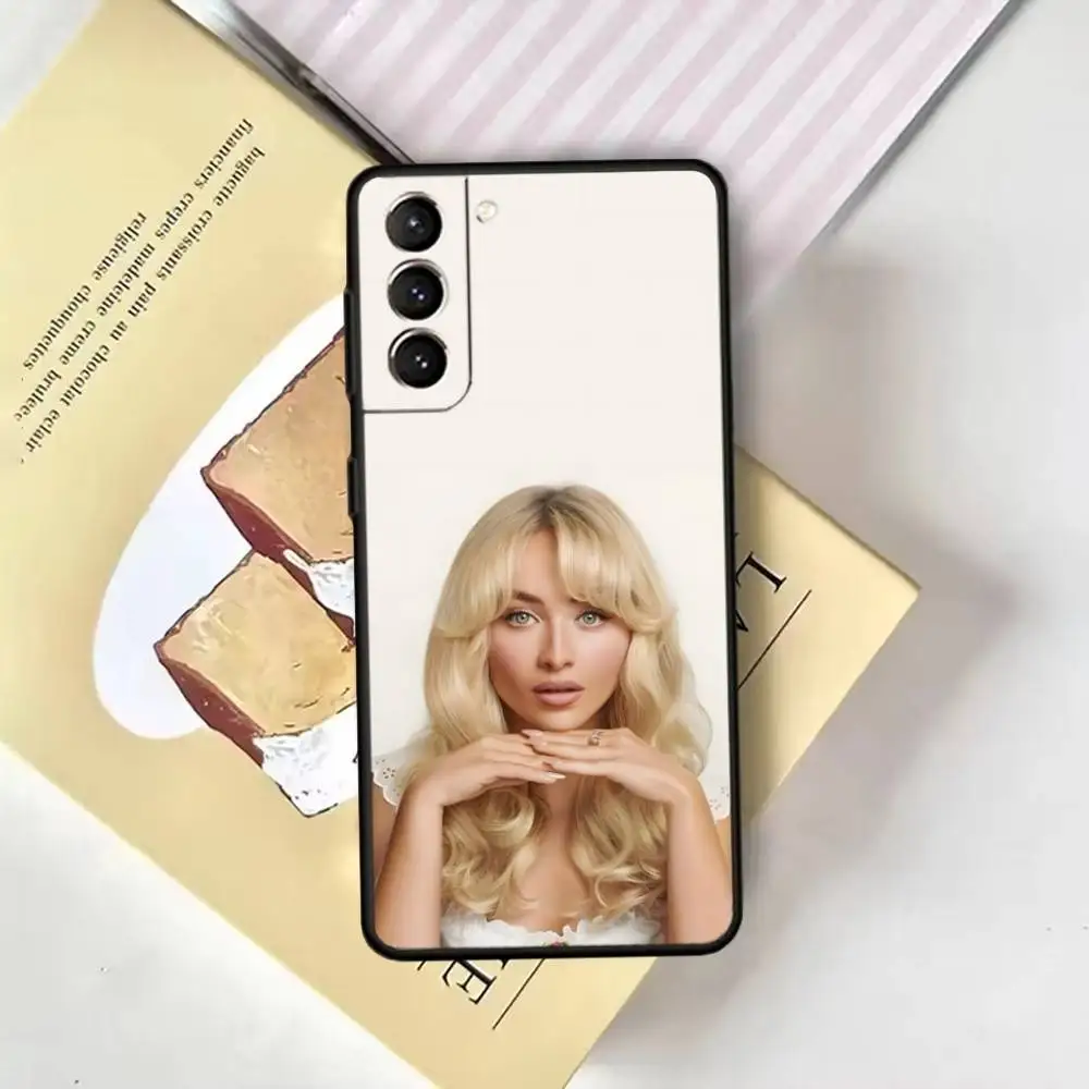 Gelieve S-Sabrina C-Carpenter telefoonhoesje voor Samsung GalaxyA13,21s,22,31,32,52,53,71,72,73, zachte zwarte hoes