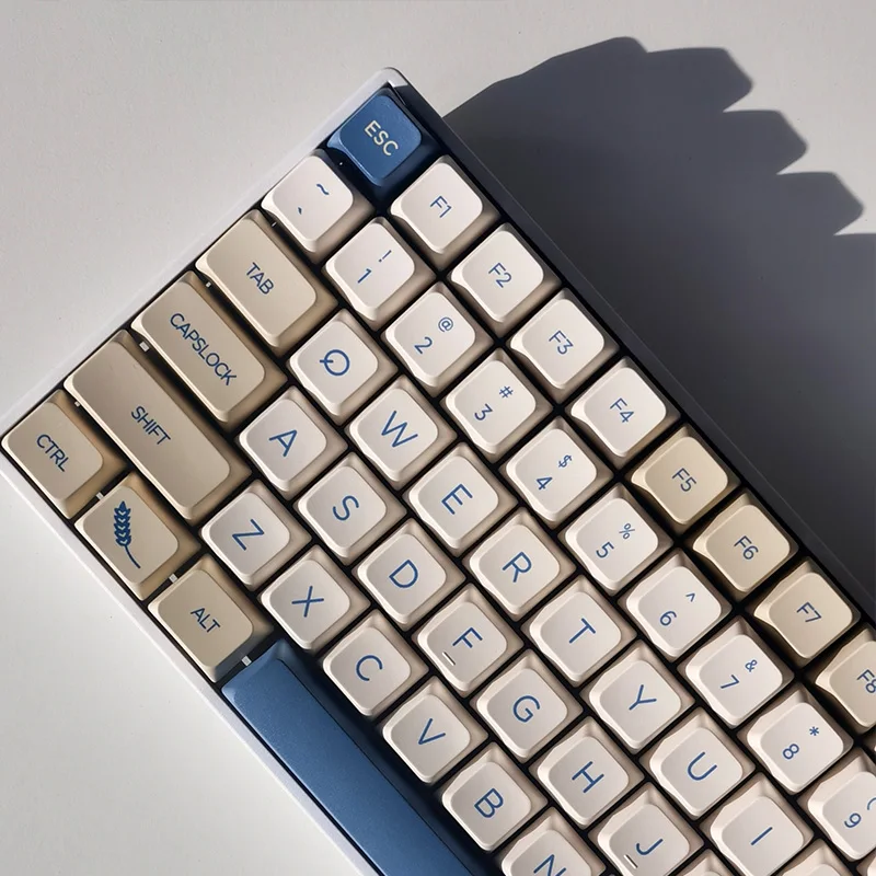 

MDA High Soy Milk Theme Keycaps, Sublimation PBT Fits Most Mechanical Keyboard Boxes 68/84/87