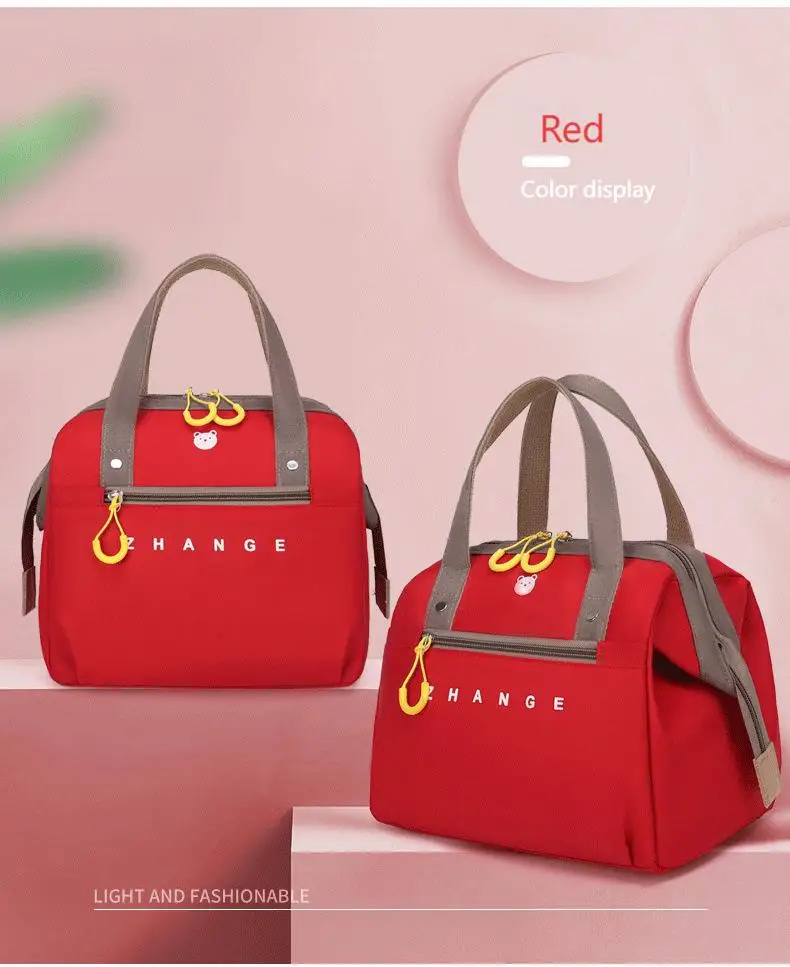 Isolierte Lunch-Tasche Tragbare Aluminiumfolie Isolierte Lunchbox-Tasche Studenten-Lunchbox Bento-Tasche Handliche Lunch-Tasche für Unterwegs – Detail 10