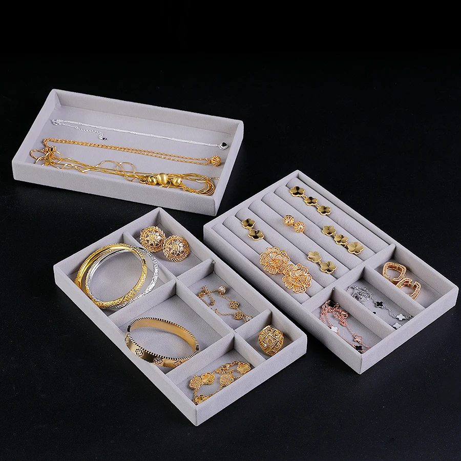 1pc, Flocking Jewelry Box Jewelry Tray, Suitable For: All Kinds of Jewelry Storage. image 4