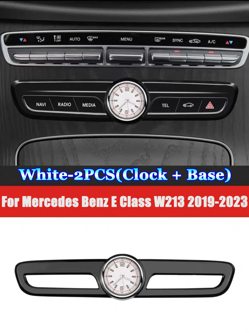Griglia Di Uscita Aria Cruscotto Per Mercedes Classe C W205 E GLC W253 (2015-2021) – Sostituzione Superiore Presa D'Aria, Installazione Facile