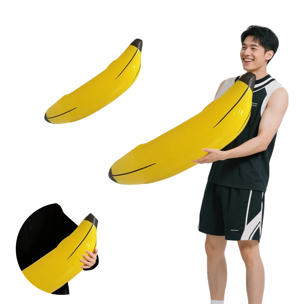 Banana gonfiabile Giocattolo di banana finta Puntelli di frutta di banana a tenuta stagna PVC per decorazioni per feste di fidanzamento per addio al nubilato