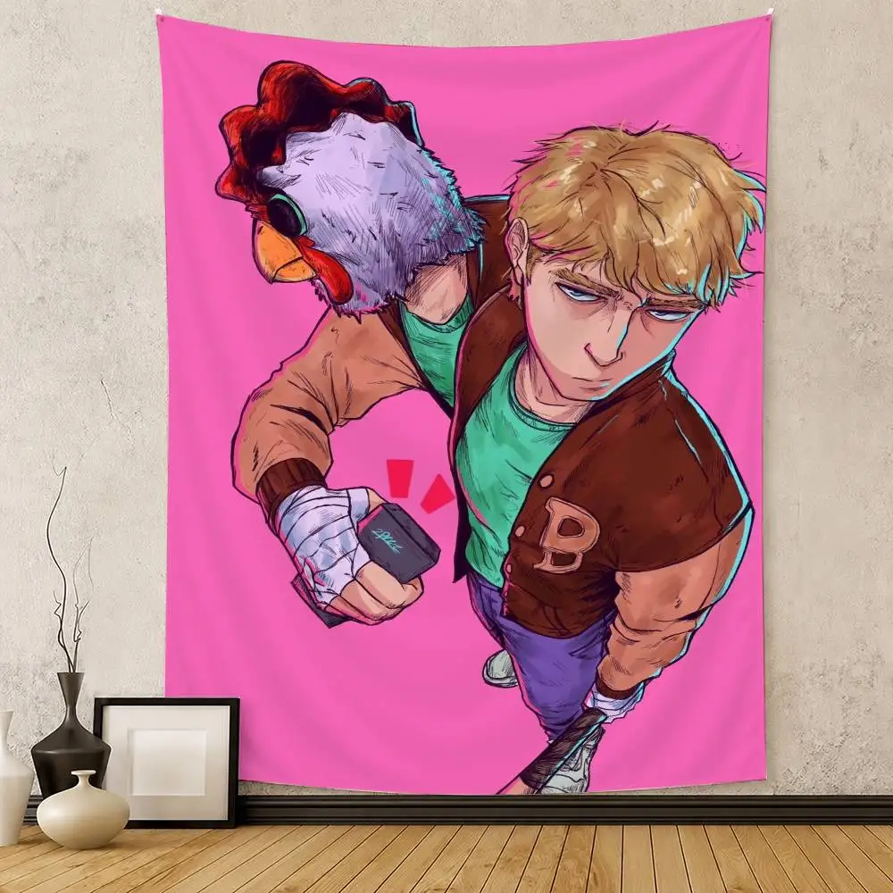 H-Hotline Miami Flag Digital Printing Banner for Garage Wall Out Door Decoration