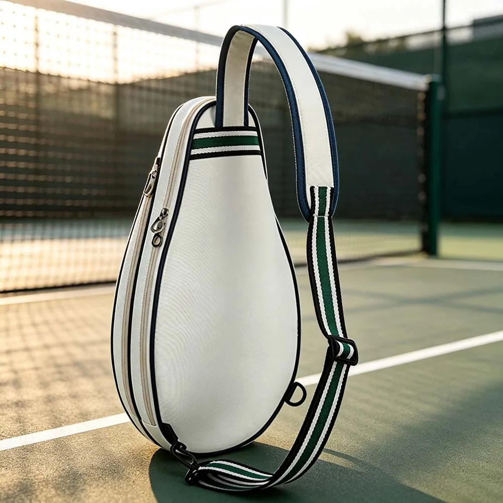 For Tennis Racket Carry Bag with Crossbody Strap Compatible with Badminton and Pickleball Rackets Lightweight and Wear Resistant