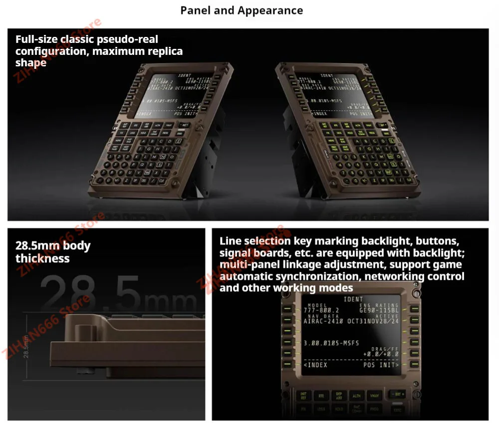 

WINWING Flight Simulator CDU PMDG Civil Aviation Control Panel Boeing 777 PFP 7 Suitable for X-Plane MSFS