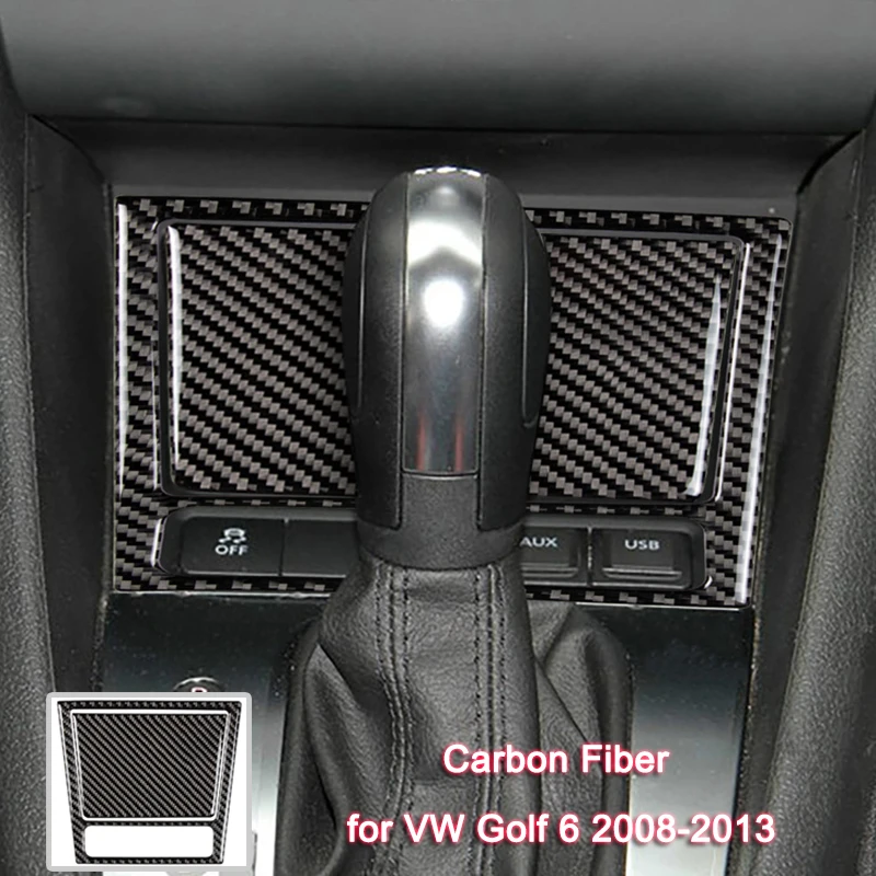 

For VW Golf GTI MK6 2008-2013 Accessories Car Ashtray Panle Frame For Volkswagen Golf 6 Real Carbon Fiber Interior Decoration