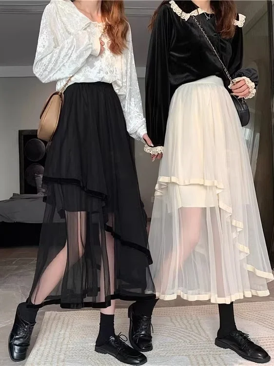 

Новая летняя асимметричная юбка миди с высокой талией, индивидуальный дизайн, А-силуэт, женская, премиум-класса, модная