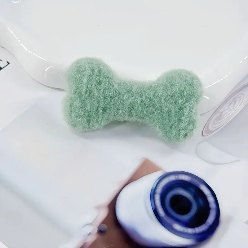40 Stück, 7 cm, niedliche, beidseitig mit Plüsch gefütterte Hundeknochen-Applikationen zum Aufnähen, ideal für DIY-Broschen, Haarspangen, Accessoires, Puppenkleidung und als dekorative Aufnäher. – Detail 10