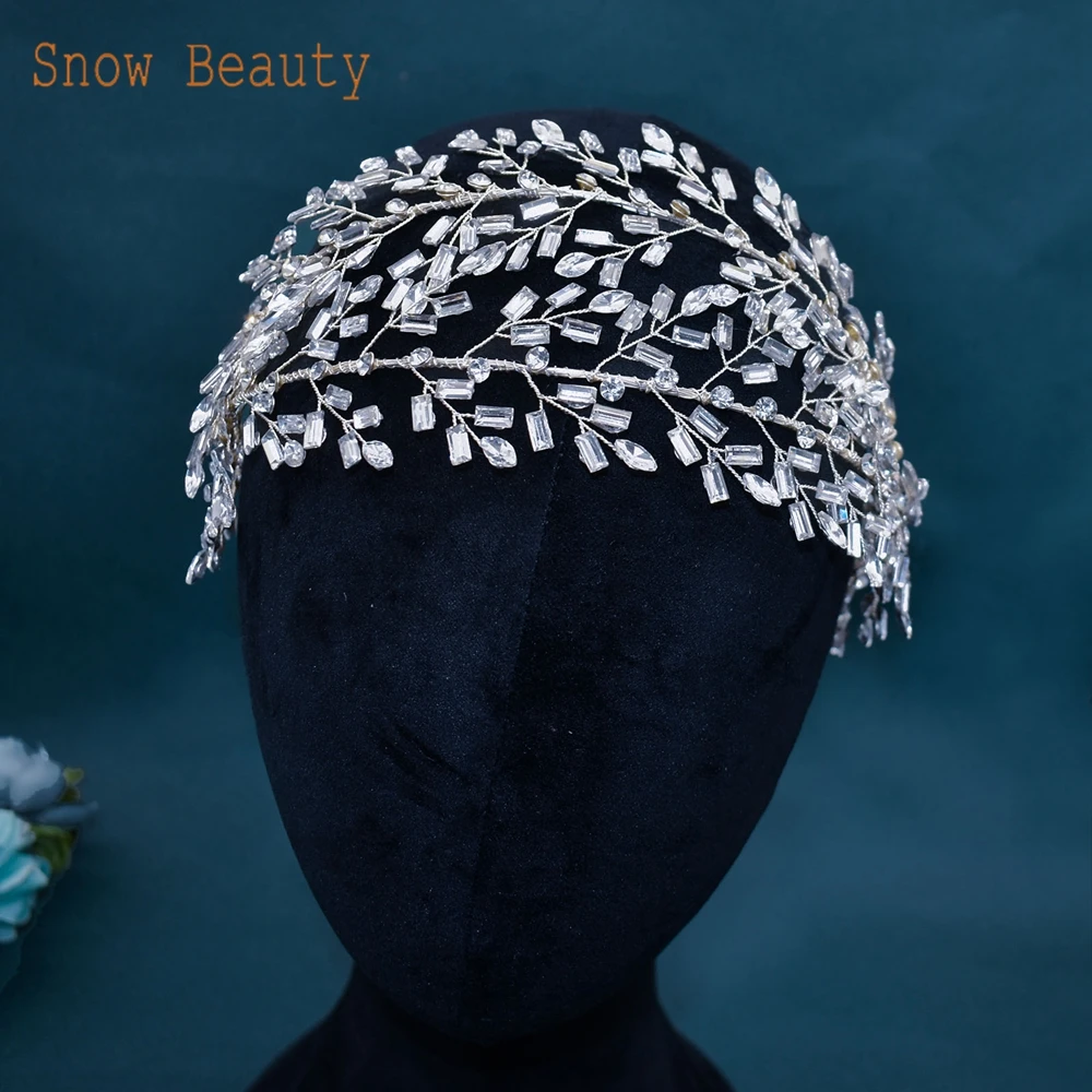 

A507 Bridal Hairbands Wedding Hair Accessories Bride Tiara Jewelry Rhinestone Women Headband Tiaras Vintage Party Headwear