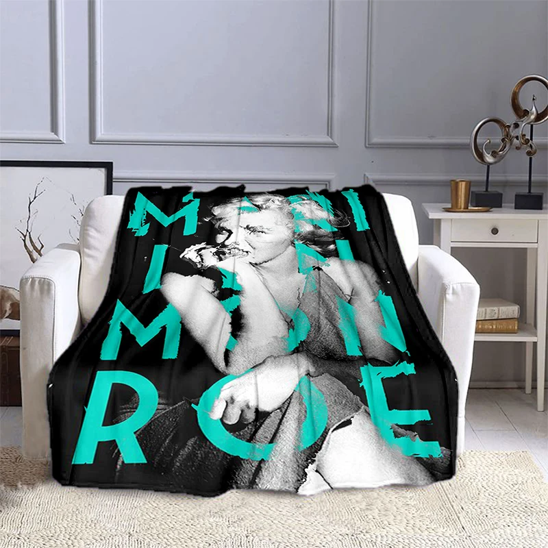 

Marilyn Monroe printed warm blanket,soft and comfortable home travel bed blanket,birthday gift picnic blanket,sofa cover blanket