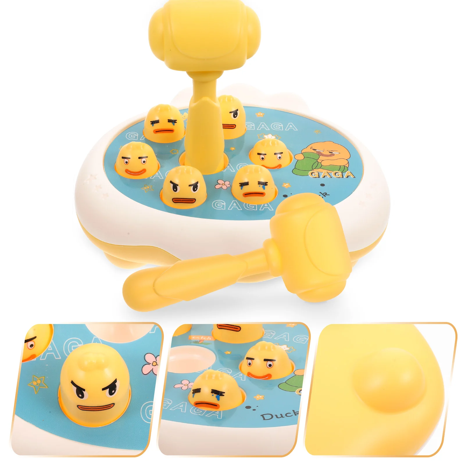 오리 만화 두드리기 게임 세트 망치 포함 밝은 색상 유아 교육용 장난감