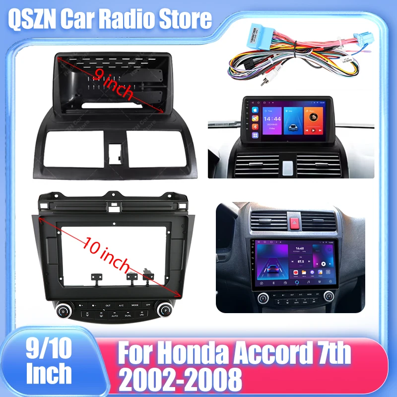 For Honda Accord 7th 2002-2008 Car Radio Fascias Android GPS MP5 Stereo Player 2Din Head Unit Panel Dash Frame Installation Trim