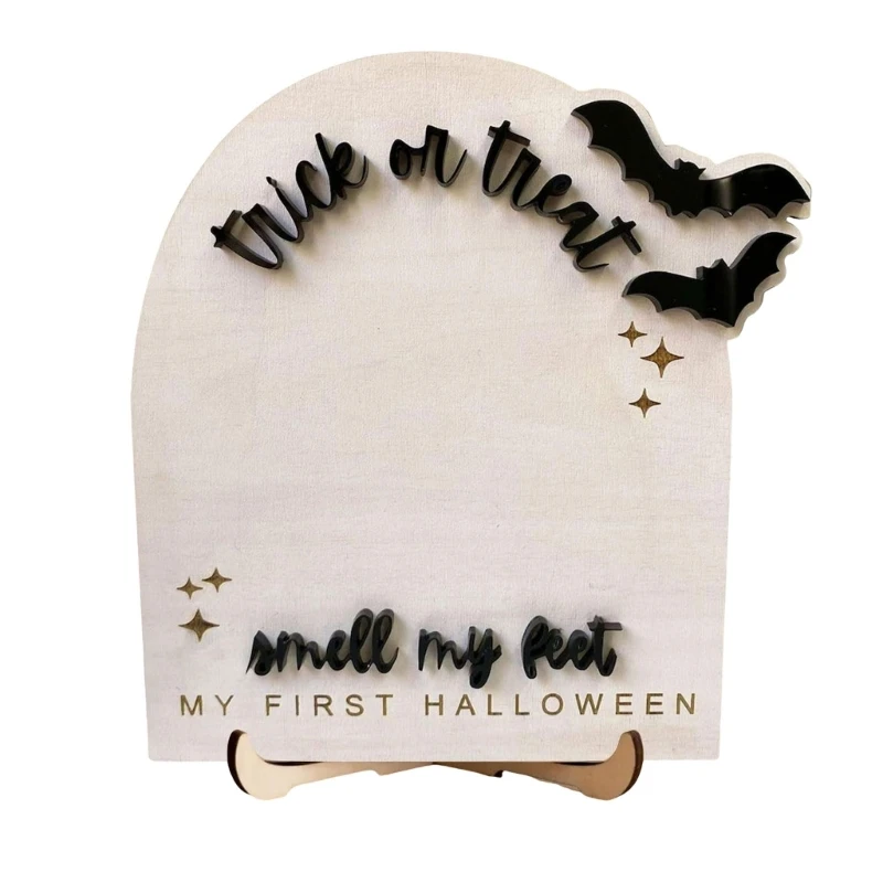 2025 New Raised-Letter Plaque for First Halloween Photo Displays