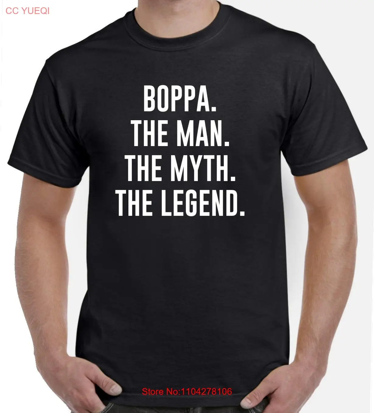 

Boppa T Shirt the Man Myth Legend Fathers Day long or short sleeves