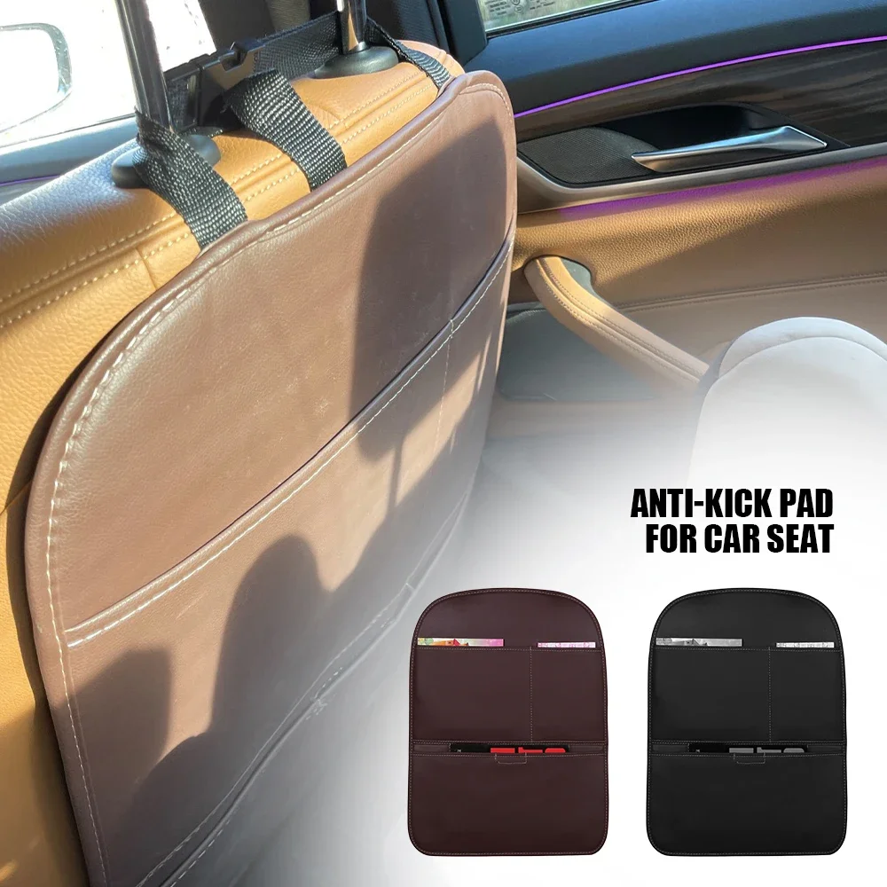 PU Leather Car Seat Back Protector Dust-proof For Children/ Baby Kick Mat Protect From Mud Dirt Waterproof Car Seat Cover