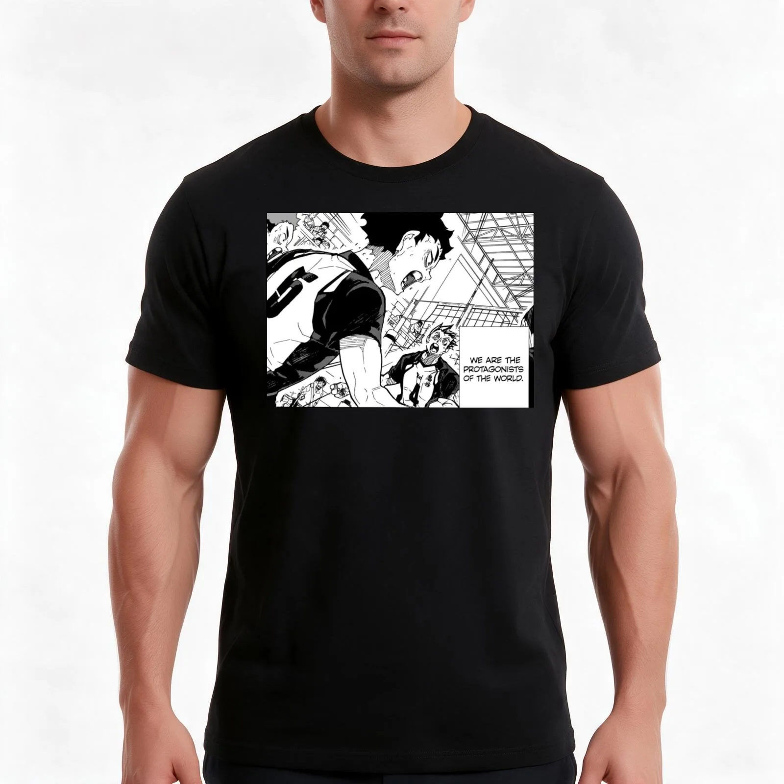 protagonists of the world - bg T-Shirt, Summer Casual Cotton Tee, Oversized Streetwear Tops, Vintage Graphic Print, 100% Cotton