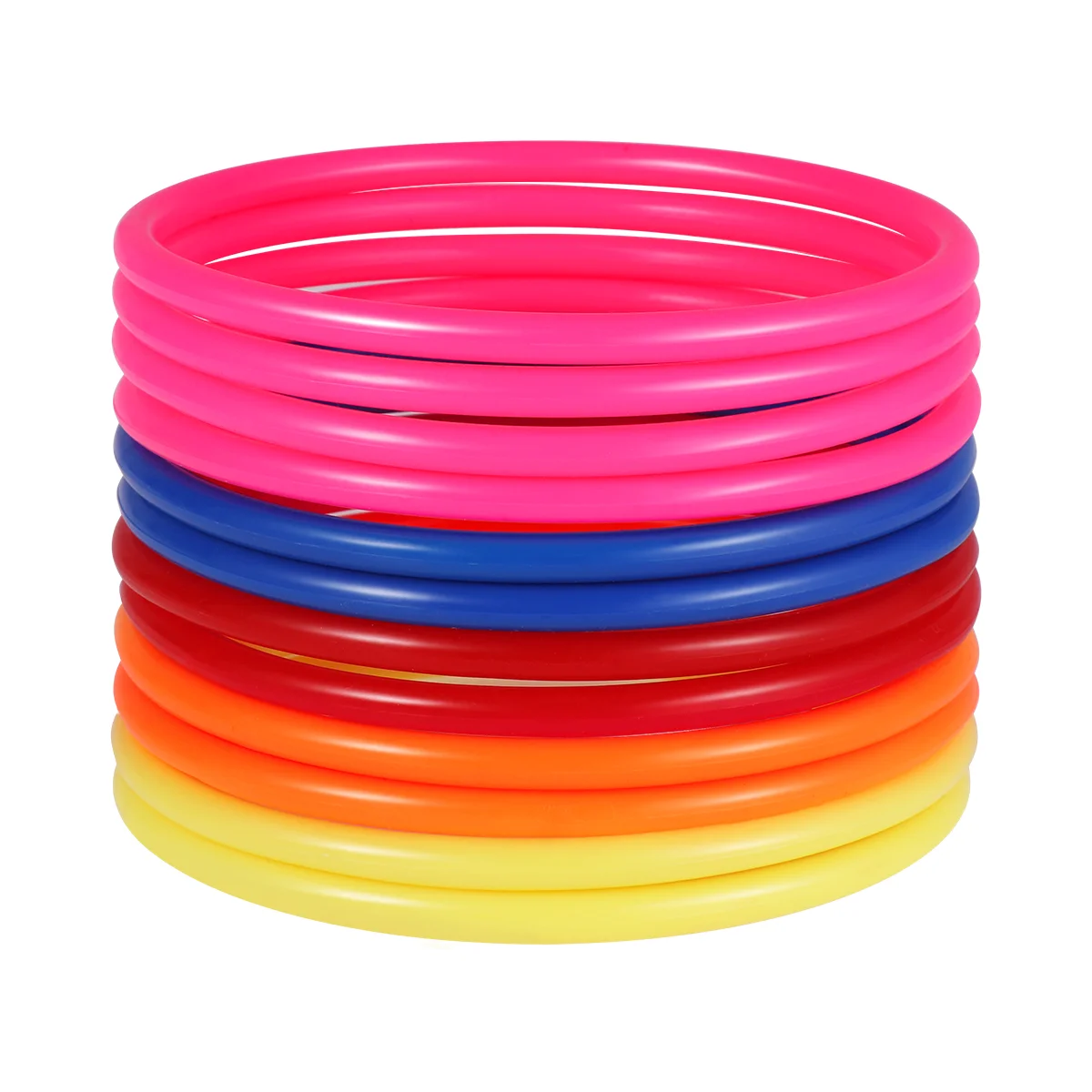 

TOYMYTOY 12PCS Assorted Colors Toss Rings for Carnival Garden Backyard Outdoor Games (Random Color) Throwing Toy