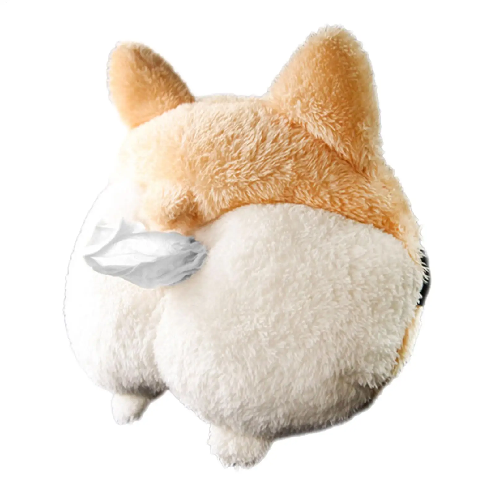 

Cartoon Car Corgis Butt Car Tissue Box Plush Dog Shape Napkin Organizer Auto Tissue Box Holder For Drivers Travelers