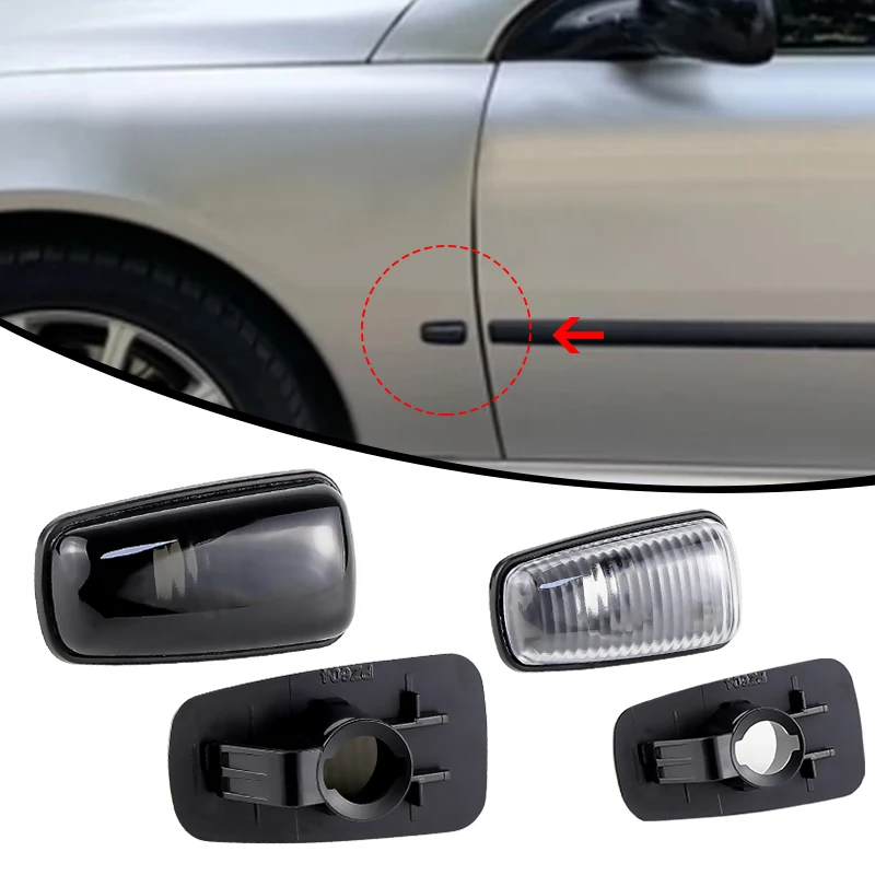 2x marcador lateral turn signal light lente capa sem lâmpada para peugeot 106 306 406 806 especialista 1 2 para fiat scudo ulysse 9633513780