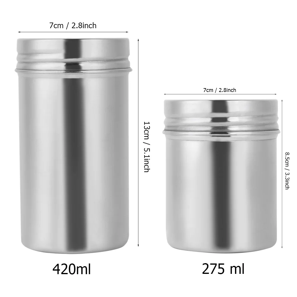 Stainless Steel Sealed Storage Jar Portable Airtight Food Storage Container Canister For Coffee Beans Flour Cereal Suga