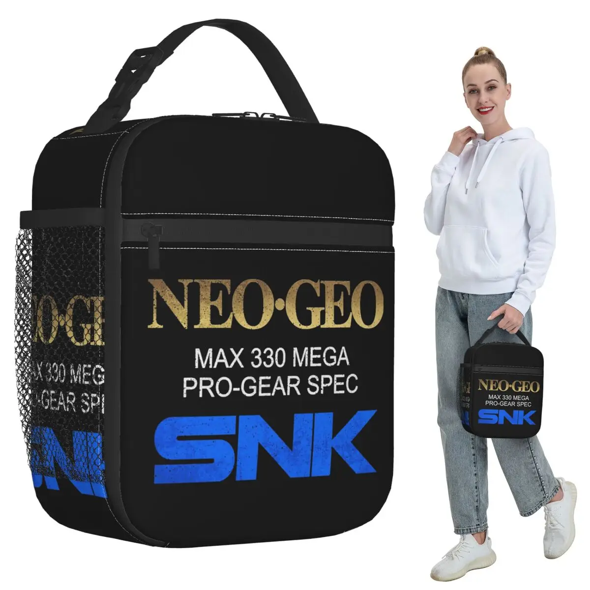 

Термосумка Neo Geo Pro Gear Spec Gold в ретро-стиле для детей, школьный ланч-бокс, термоконтейнер для еды, сумка-холодильник, контейнер для обедов