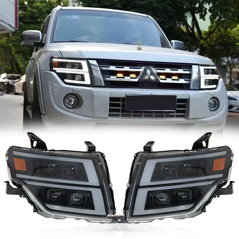 

1 set for Mitsubishi Pajero V93 headlight 2006-2020 V97 LED headlight assembly V87 V95 dynamic turn signal light DRL accessories