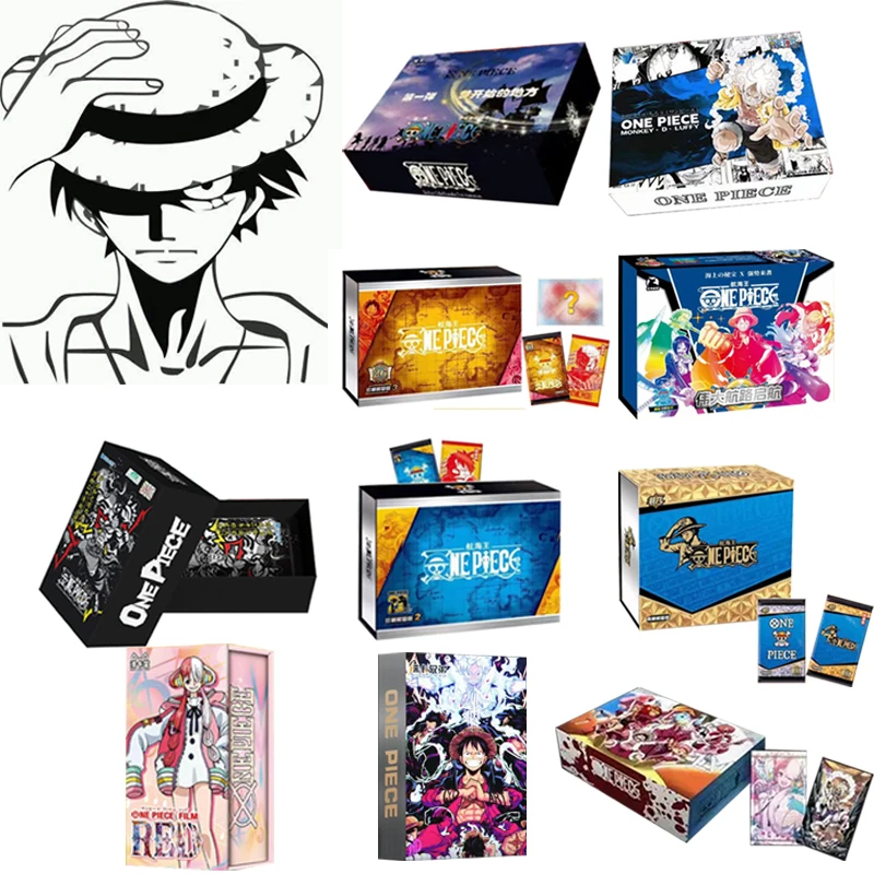 Luffy Collection Card Like Booster Box Rare Anime Playing Game Cards