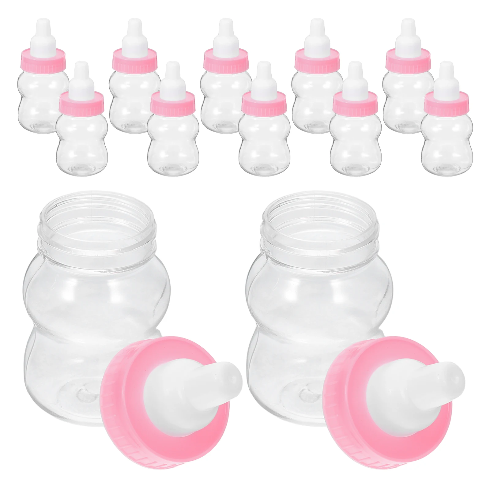 

12Pcs Baby Bottle Candy Containers Plastic Party Favor Boxes for Baby Shower Birthday Treats Gift Holders Candy Packing Boxes