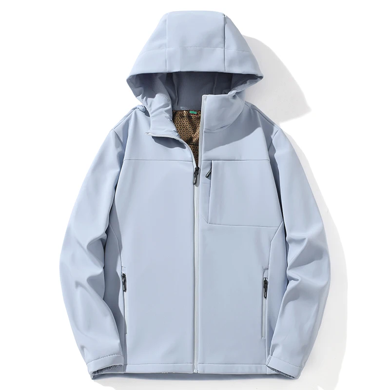 LNGXO Warme Winter-Fleecejacke für Herren, wasserdicht, winddicht, Softshell, Outdoor-Thermomantel für Wandern, Camping, Klettern, Skifahren 4