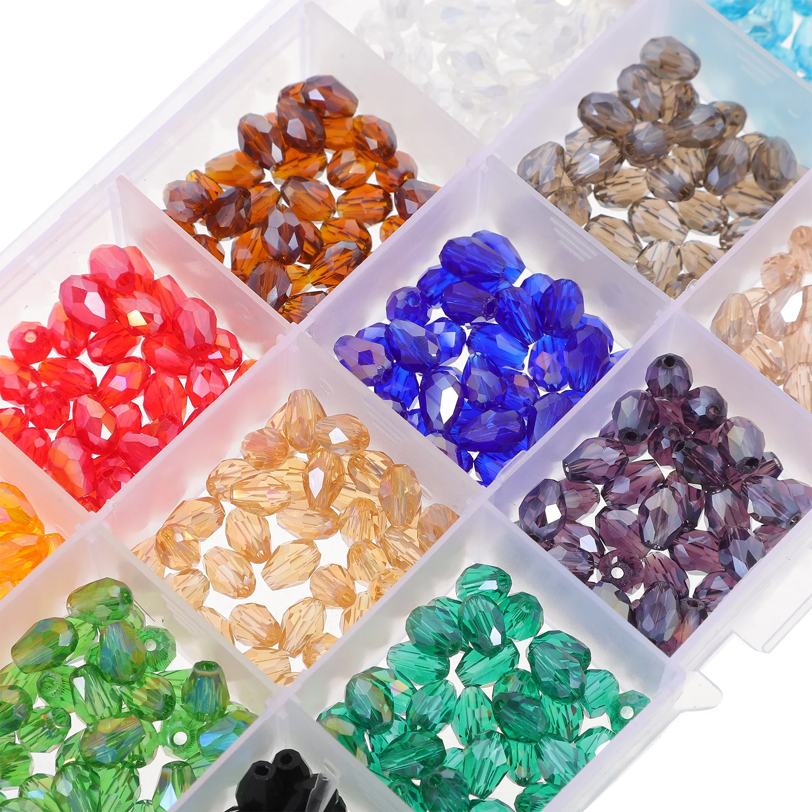 

Waterdrop Glass Beads Smooth Surface DIY Jewelry Bracelet Necklace Making Craft Beads Kit Bulk DIY Accessories