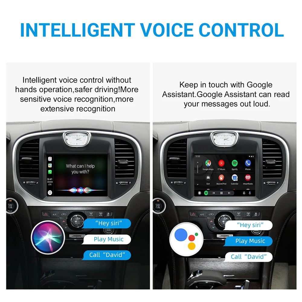 Wireless CarPlay & Android Auto Retrofit Kit OEM Screen Upgrade Decoder Box for Chrysler 300C 2012-2014