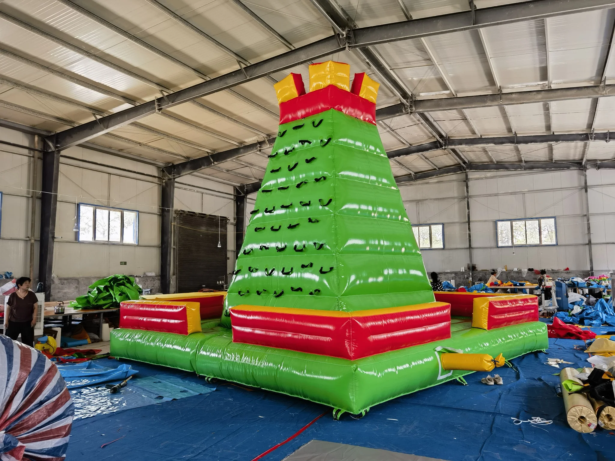 Customized  6m*6m*6m Inflatable Rock Climbing Bouncy Climber for Kids and Adult Outdoor and Indoor
