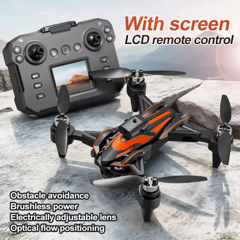 K12 Max RC Drone 8K HD Câmera Motor sem escova 360 °   Evitar obstáculos com tela LCD Brushless Dobrável Quadcopter RC Presentes Brinquedo
