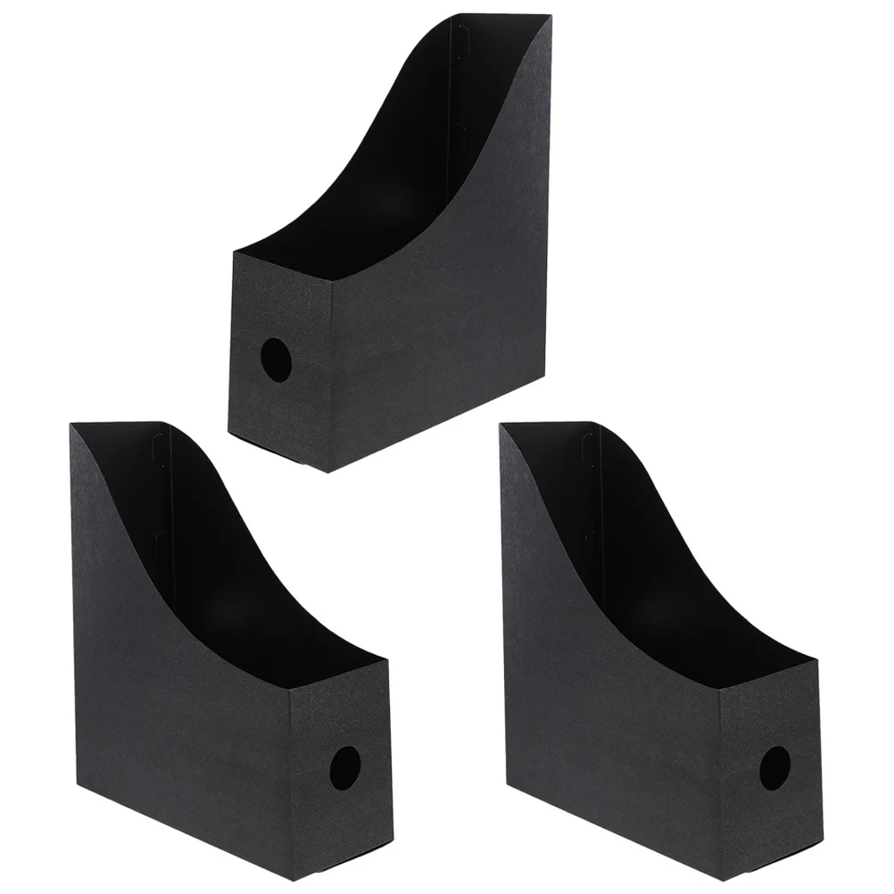 3Pcs File Rack Sturdy PP Material Simple Design Document Organizer for Office Study Desktops Books Magazines Magazine Holder