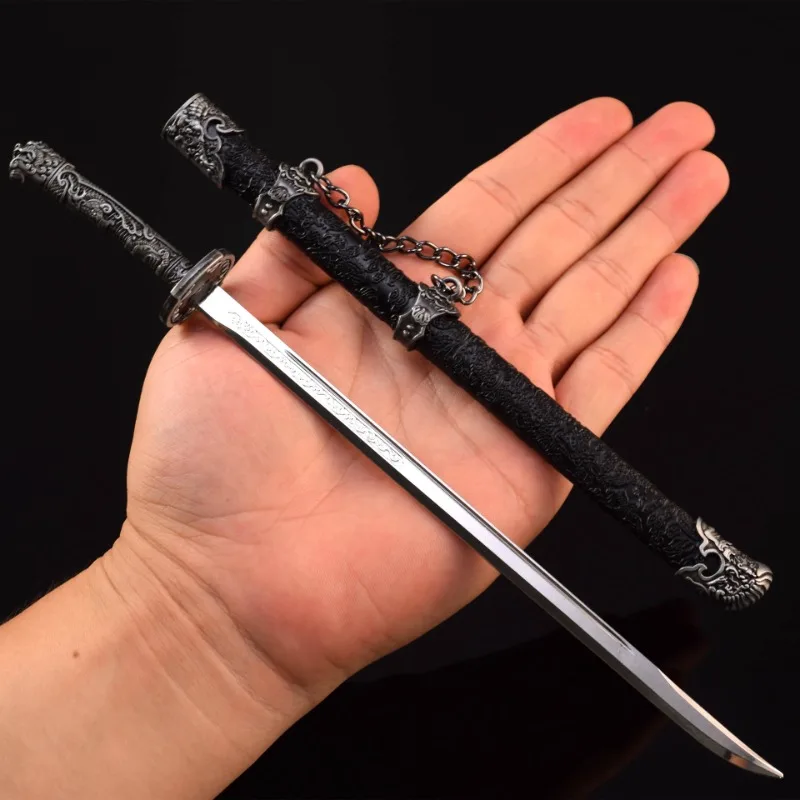 Serie de armas frías de 26cm, cuchillo XiuChun, periféricos de Anime chino, modelo de Metal, accesorio de espada, colecciones de adornos, juguete para niño
