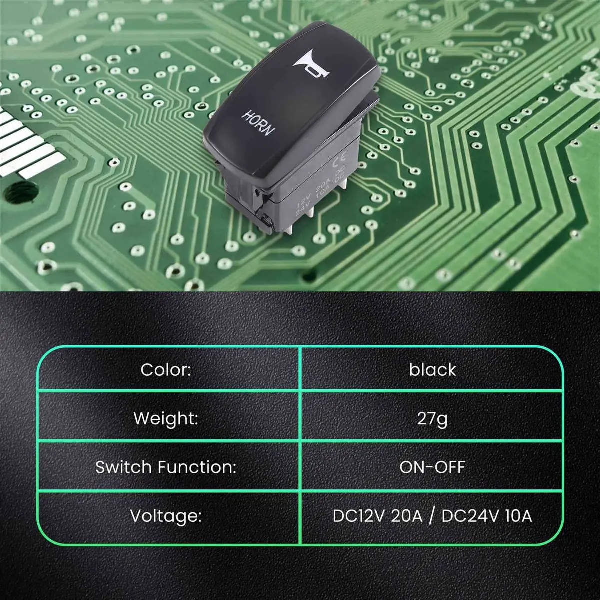 Super Sale Momentary Car Boat Marine LED Light Horn Bell Laser Rocker Switch 12V 24V blue