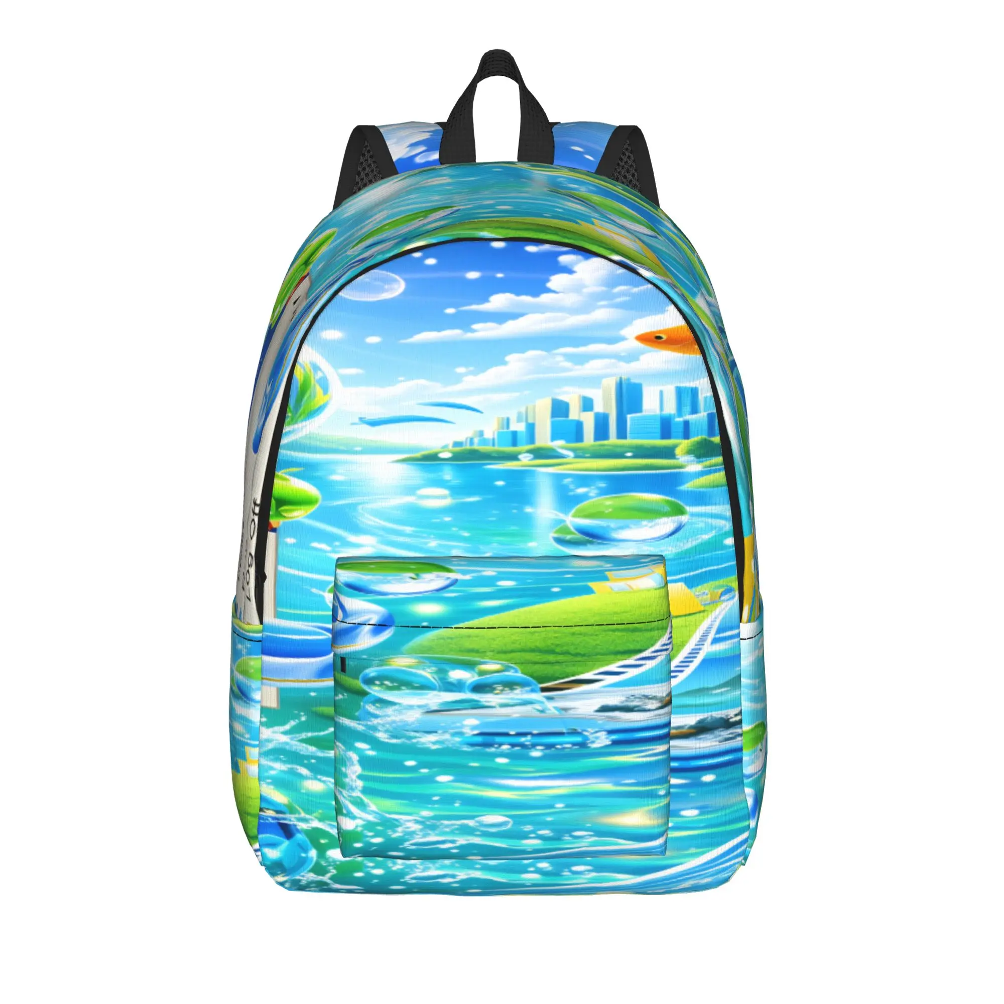 Frutiger Aero Backpack  Workout Backpacks Boy Designer Big High School Bags Elegant Rucksack