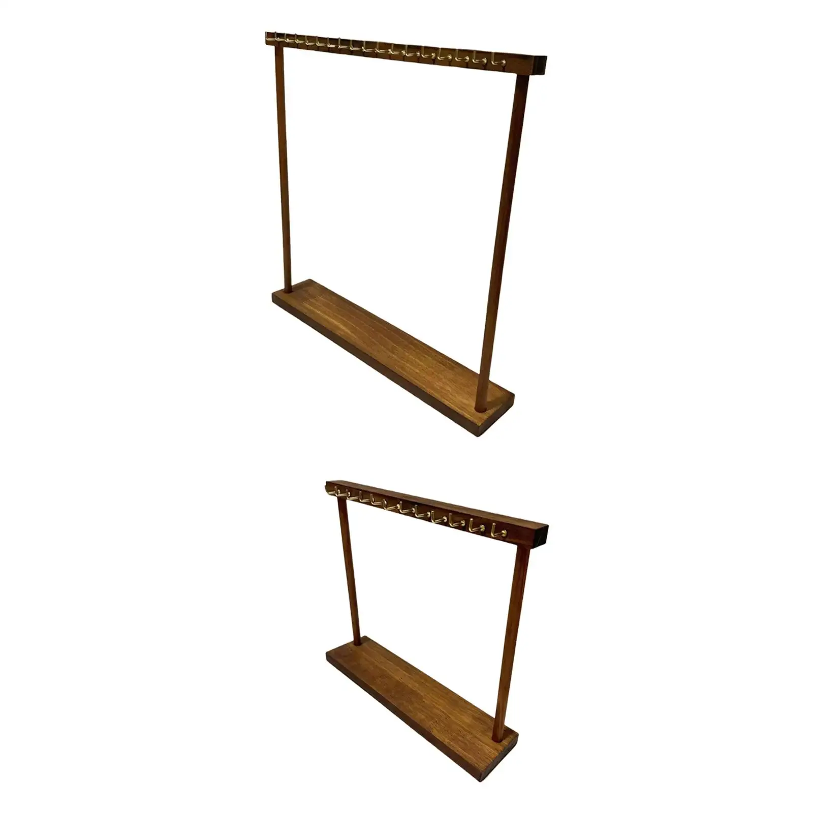 

Necklace Display Holder Wooden Anti Slip Base Modern Jewelry Organizer Necklace Hanger for Home Tabletop Showcase Store Shop