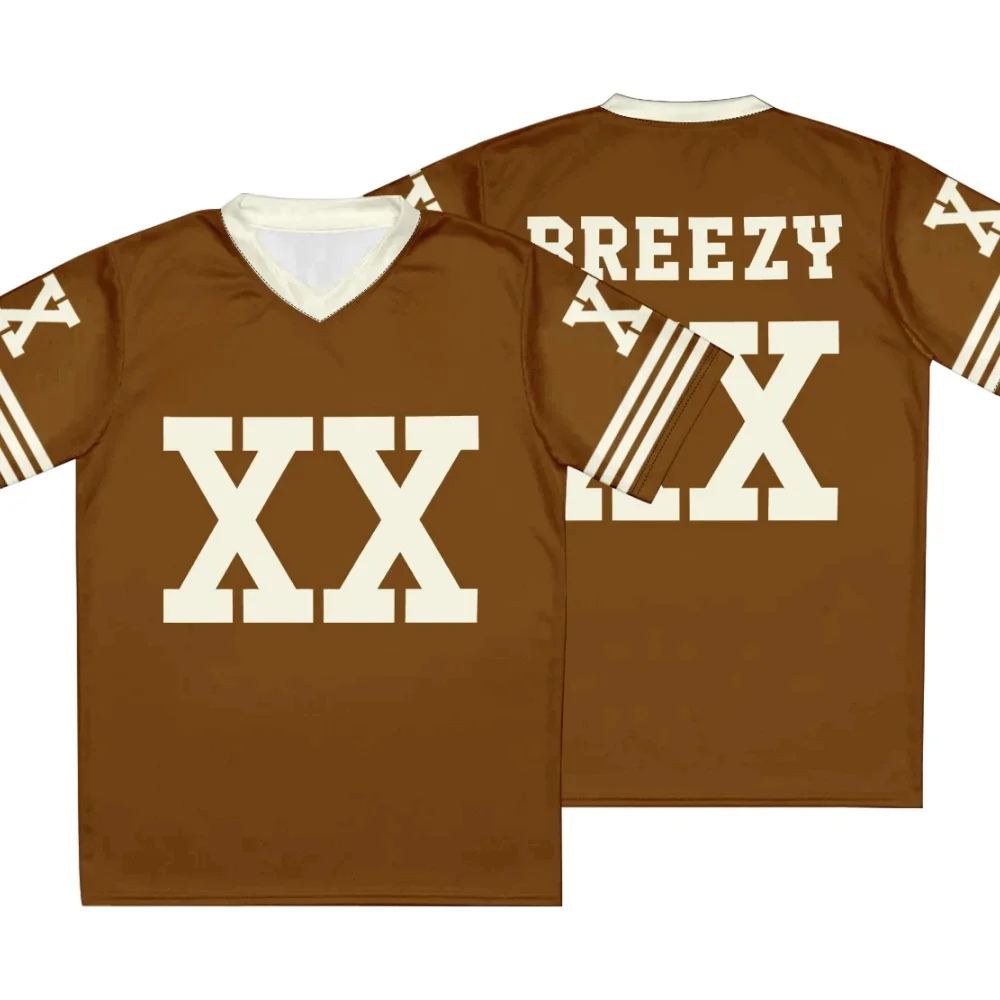 

Chris Brown Breezy Bowl XX Tour 2025 Shirt Men Women Sportswear Jersey V-Neck y2k Top 2025 Summer T-Shirt clothing