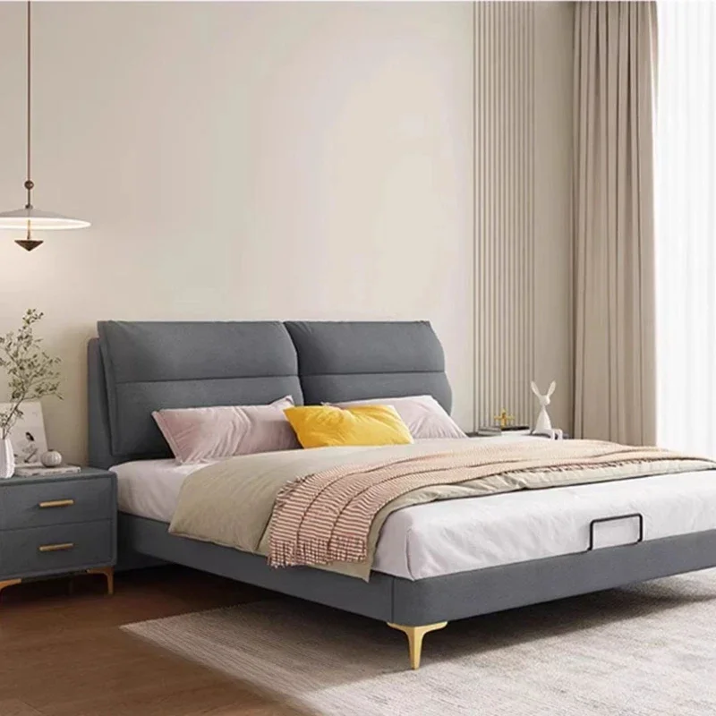 #Nightstand Modern Italian Twin Bed Large High End Sleeping European Double Bed Headboards Bedding Cama Matrimonial Furniture