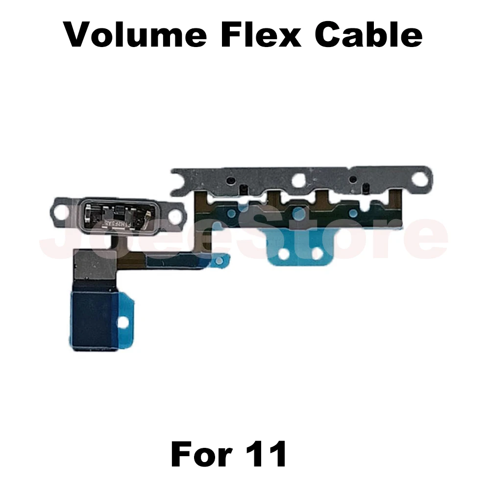 1pcs For iPhone 11 12 Pro Max Mini Power On Off Volume Up Down Switch Side Button Flex Cable With Metal Bracket Assembly Parts image 6
