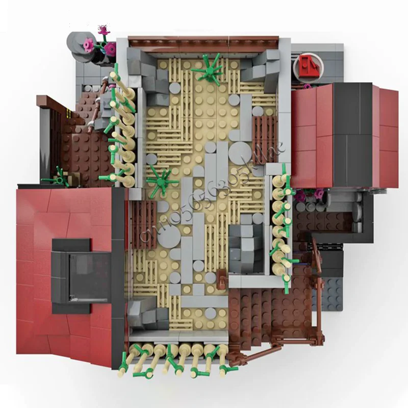 2373 Teile MOC Restaurant Day Spa Bausteine Set Kommerzielle Architektur mit Display exquisite Kindergeburtstagsgeschenke