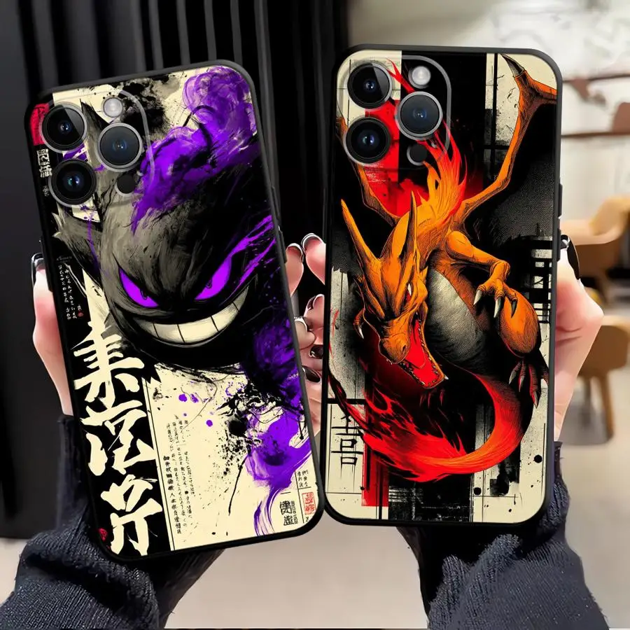 Hot Anime Pokemon Funda Phone Cover Phone Case for Apple iPhone Air XR XS MAX 12 17 Pro Max 15 Pro 7 8 14 11 13 16 view 2