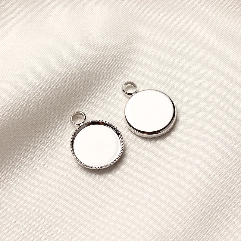 

10pcs 14/18K Round Cabochon Base Tray Bezels Blank Setting Pendant DIY Handmade Jewelry Making Findings For Necklace Earrings