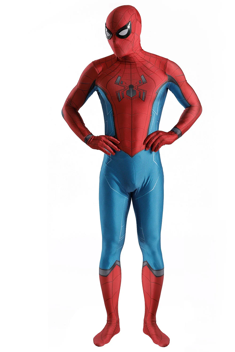 Campus Spiderman Cosplay Kostüm nach Hause kommen Superheld Spandex Bodysuit Halloween Kostüm Spider Boy Zentai Outfit Kostüm Erwachsenen