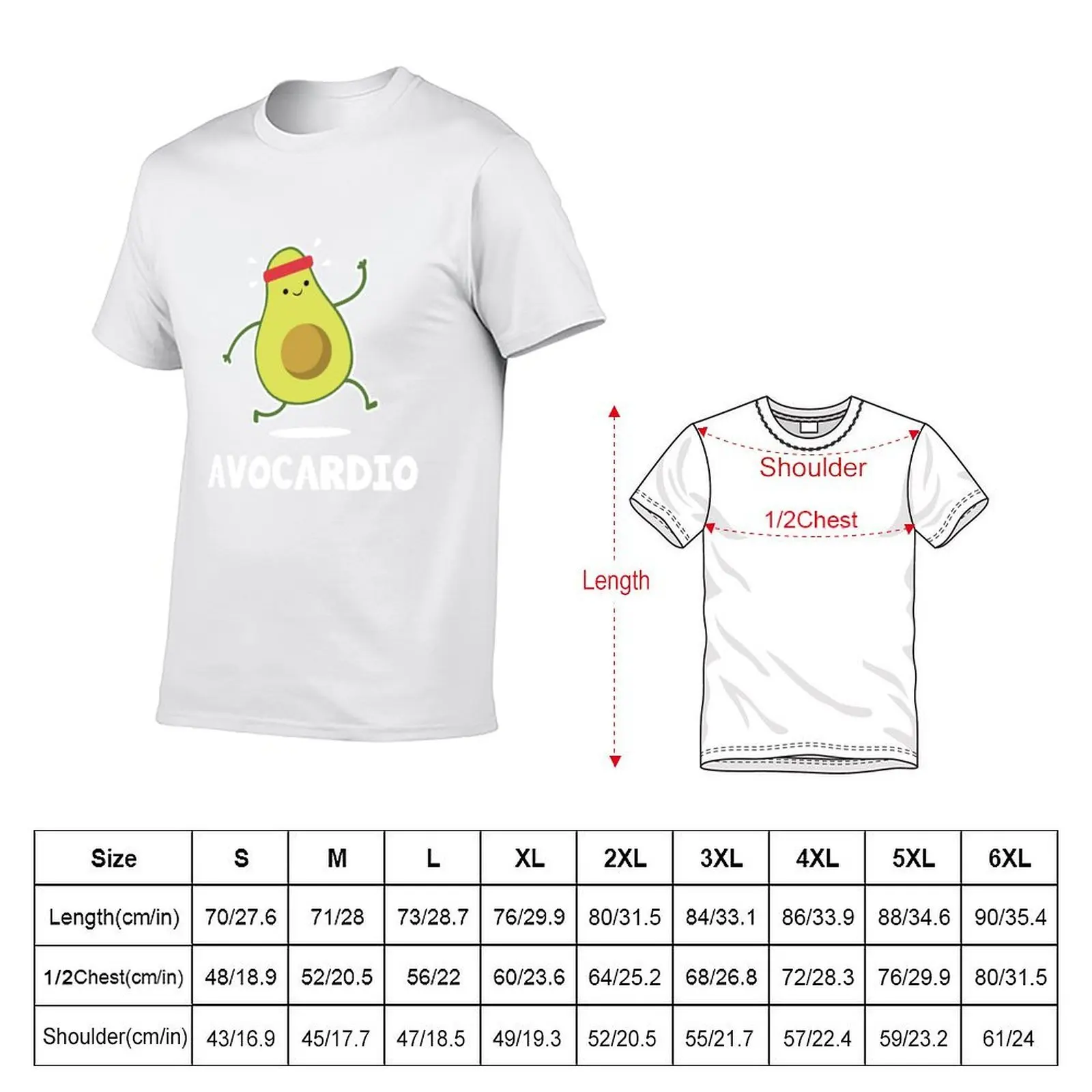 Avo cardio engraçado treino frutas tropicais abacate camisa homem t camisa de algodão pesado anime camiseta