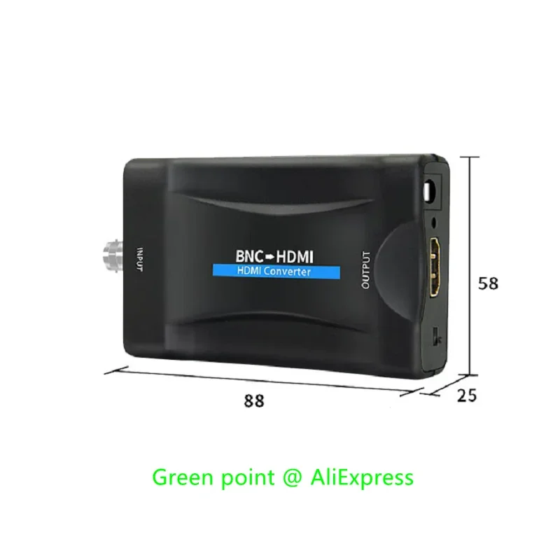 Convertisseur HDMI vers BNC, affichage vidéo HD 1080P/720P, compatible avec deux formats NTSC / PAL différents