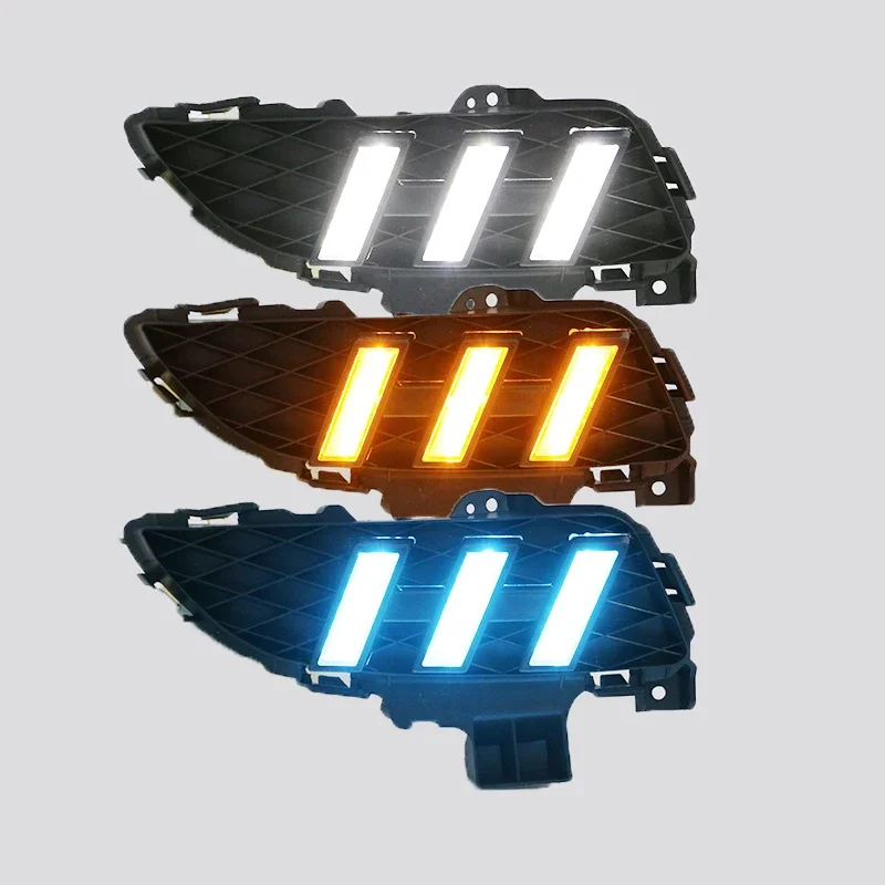 2PCS LED Daytime Running Light For Mazda 3 Axela 2006-2009 Flowing Turn Signal Relay ABS 12V DRL Fog Lamp Decoration