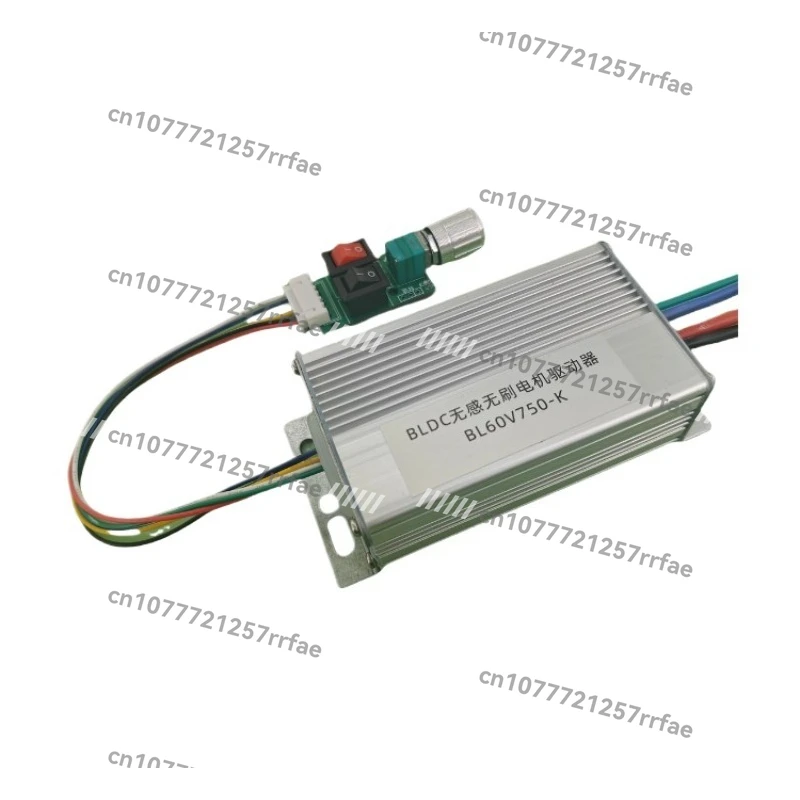 24-48-60v750w高出力三相dcブラシレスモータードライバーボードコントローラー、停止反転速度調整機能付き
