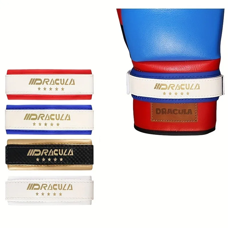 1 par de correas de sujeción para guantes de boxeo con cordones, cierre seguro ajustable para boxeo, Muay Thai, Taekwondo, MMA, guante fijo de entrenamiento